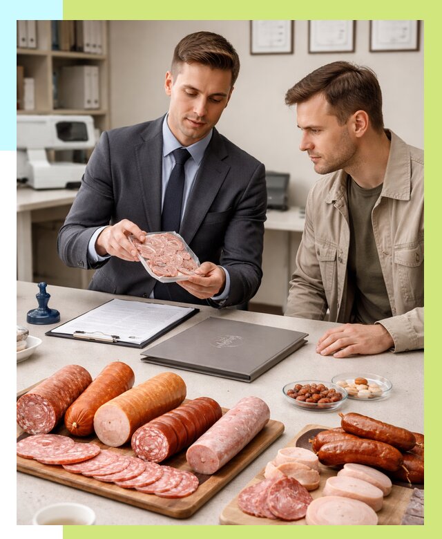 Сертификация колбасных изделий в Кинешме от 7580 р. | Алешин-Кнш