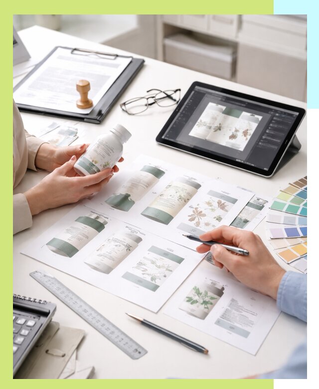 Профессиональная разработка дизайна и текста этикетки продукции в Кинешме