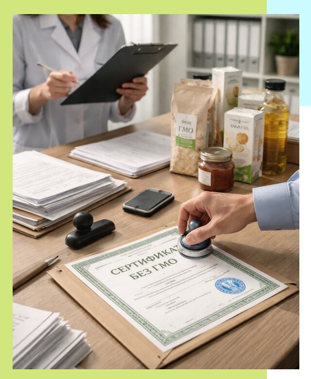 Получение сертификата Без ГМО для продукции в Кинешме